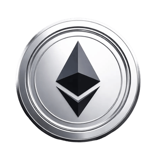 Svævende grafisk element med en Ethereum ETH-kryptovalutamønt